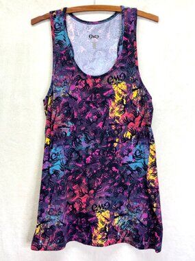 Girls With Guns Colorful Racerback Tank Top Rifles/Deer Skulls Stretch Sz 1X #k